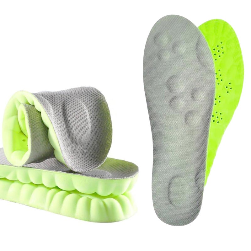 xiaopihou 3D Sneaker Insoles Cloud Sole with Excellent Shock Absorption and Cushioning for Men and Women Comfortable Feet Relief Insoles (1Pair  Men US 10.5-13) - Image 1